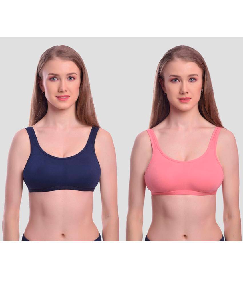 Elina Pack of 2 Cotton Non Padded Women's T-Shirt Bra ( Peach )     			Elina Pack of 2 Cotton Non Padded Women's T-Shirt Bra ( Peach )