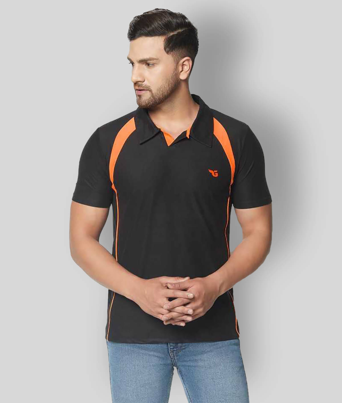     			Glito - Black Polyester Regular Fit Men's Sports Polo T-Shirt ( Pack of 1 )