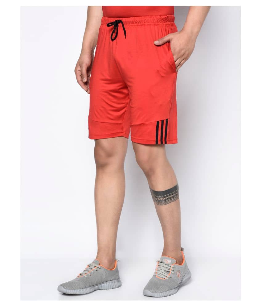 Glito - Red Polyester Men's Shorts ( Pack of 1 )