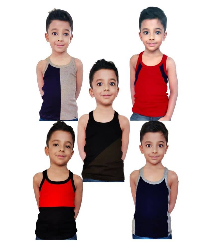 HAP Pack of 5 Boys 100% Cotton ( Multi ) - Nightwear & Loungewear | Buy online on ZillyBuy
