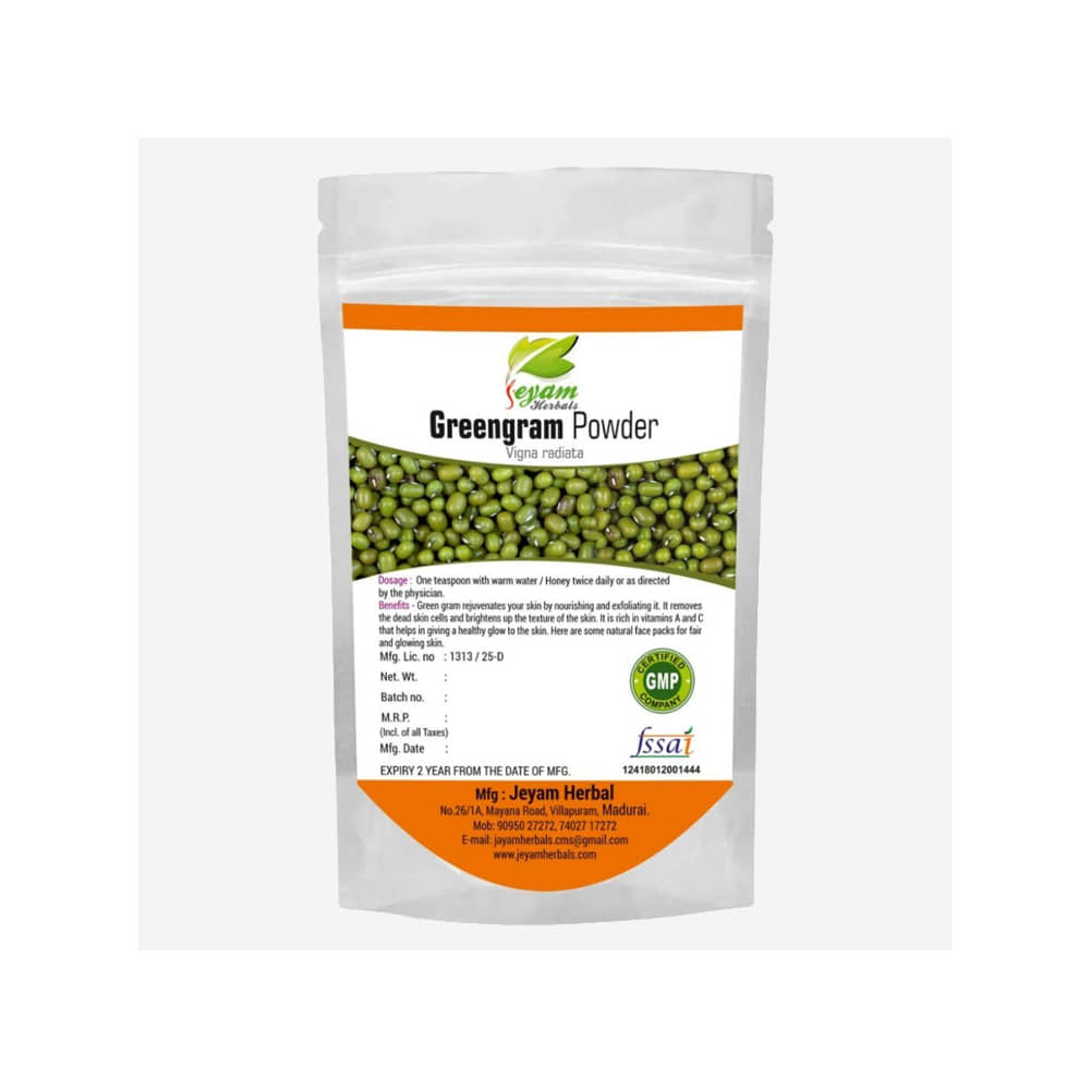 Jeyam Herbals GreenGram Powder| Moong Dal | Mung Bean Powder 100 gm