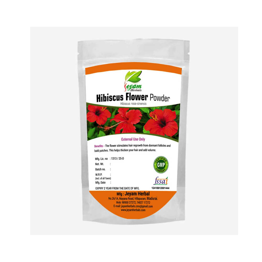 Jeyam Herbals Hibiscus flower powder | Gurhal phool Powder 100 gm Jeyam Herbals Hibiscus flower powder | Gurhal phool Powder 100 gm