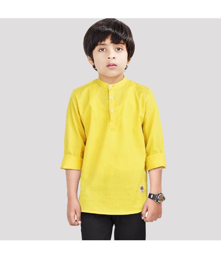 Made In The Shade Pack of 1 Boys Cotton Kurta ( Yellow ) Made In The Shade Pack of 1 Boys Cotton Kurta ( Yellow )