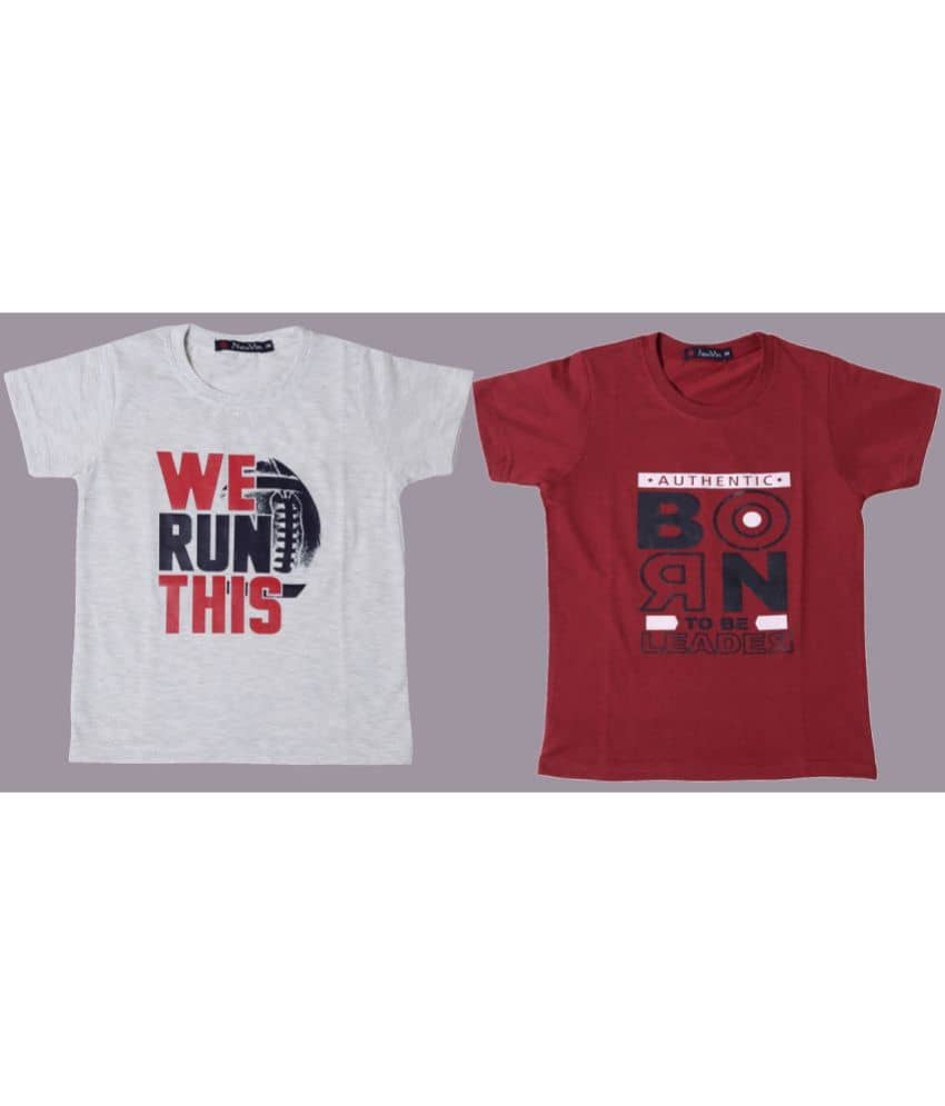 NEUVIN Pack of 1 Boys Cotton T-Shirt ( Multi Color )