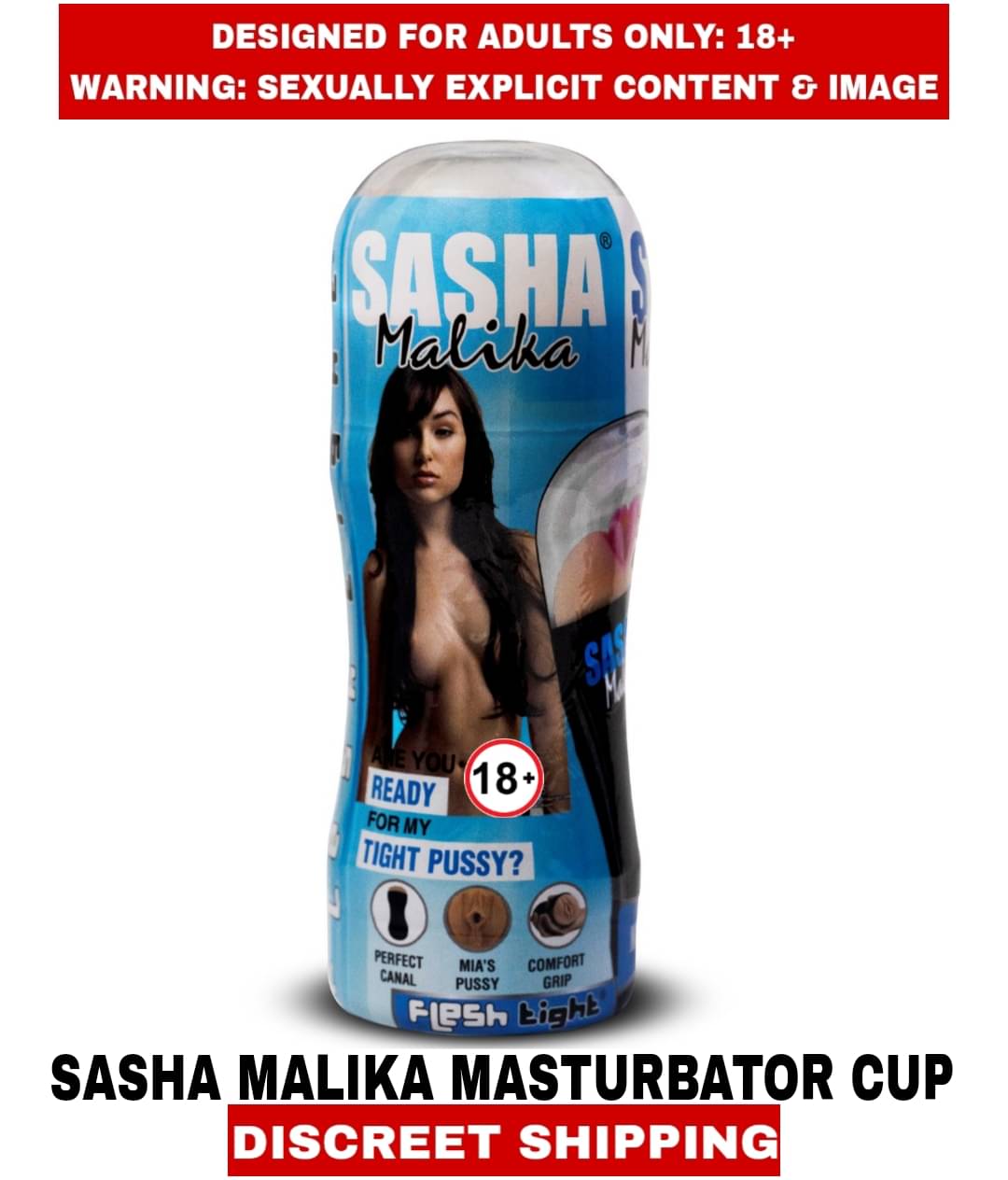     			Premium Quality New Sexy toy Sasha Malika Pussy Masturbator Cup Fleshtight For Men