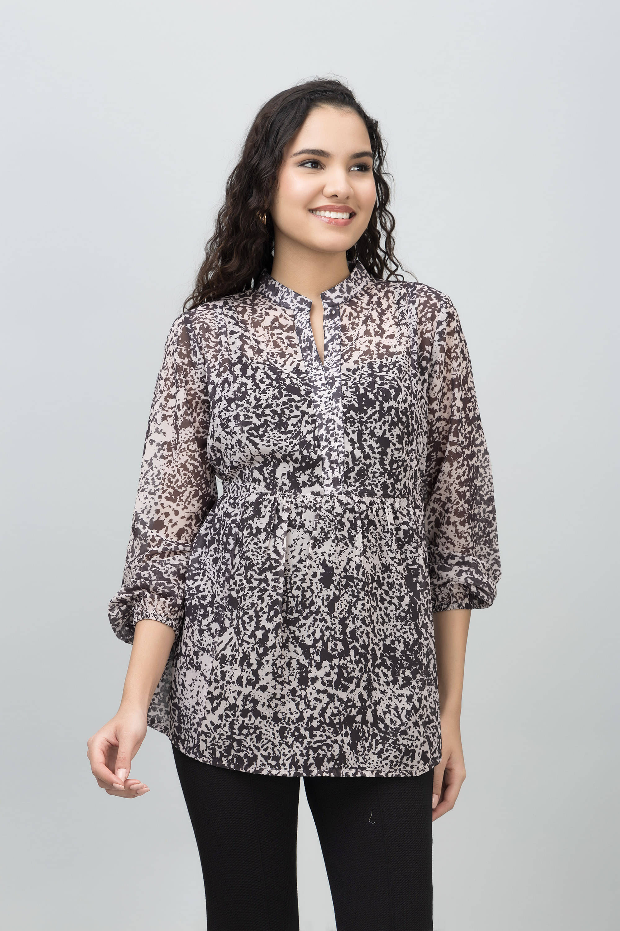     			Purys Women's Polyester Regular Top ( Beige )