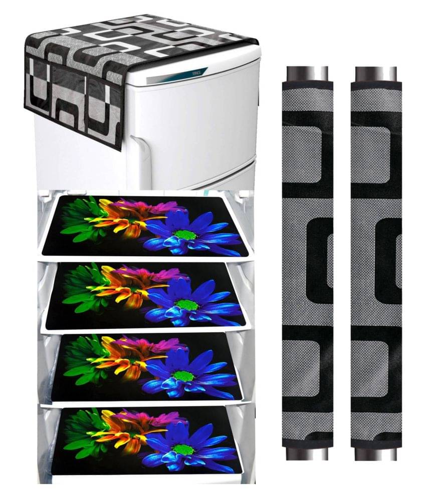 Shaphio Set of 7 Polyester Multi Fridge Top Cover Shaphio Set of 7 Polyester Multi Fridge Top Cover