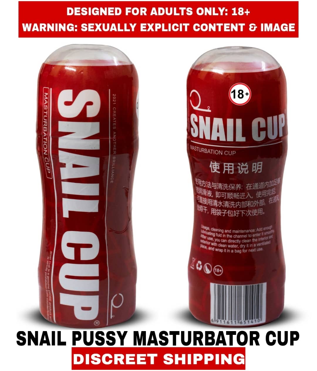 Snail Real Vagina Masturbator Silicon Male Sexy Masturbator Fleshlight Cup