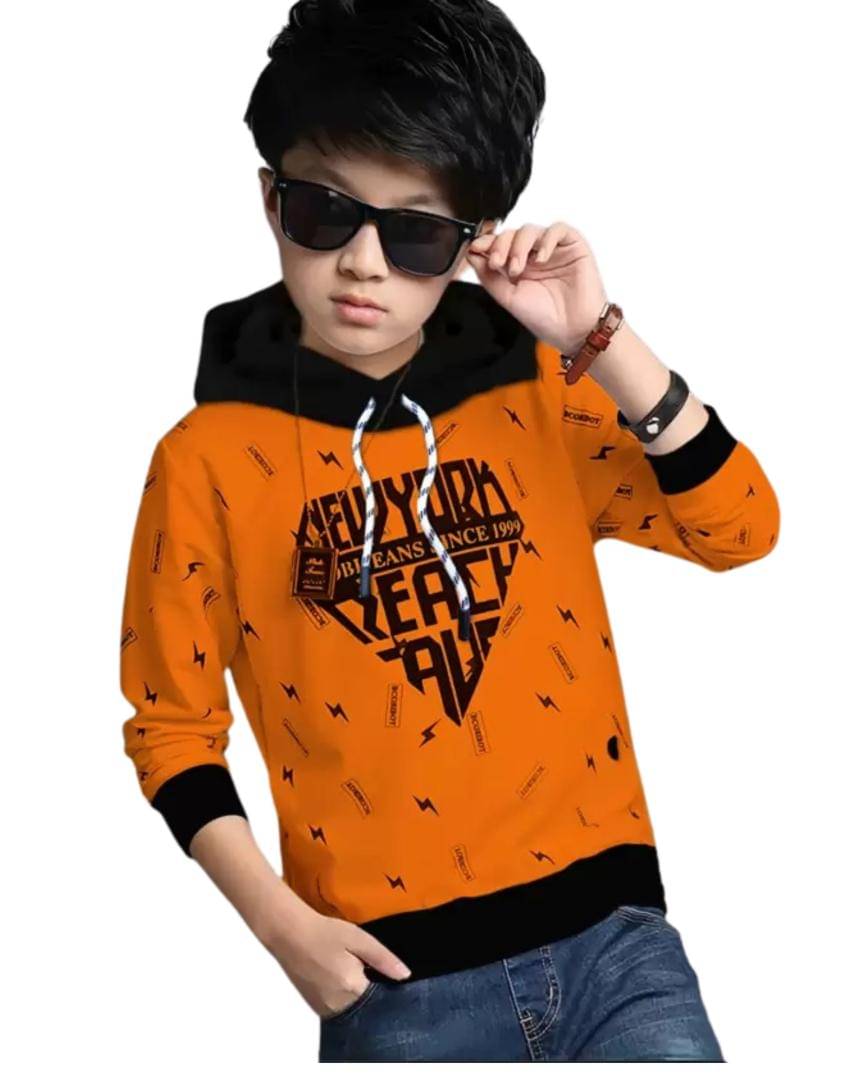     			TICOSS Pack of 1 Boys Cotton Blend T-Shirt ( Orange )