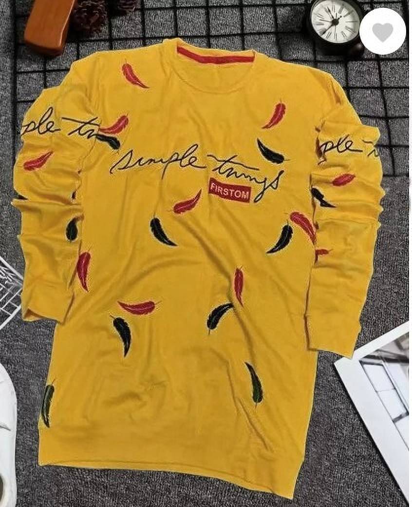 Try This Pack of 1 Cotton Blend Regular Fit Men's T-Shirt ( Yellow ) Try This Pack of 1 Cotton Blend Regular Fit Men's T-Shirt ( Yellow )