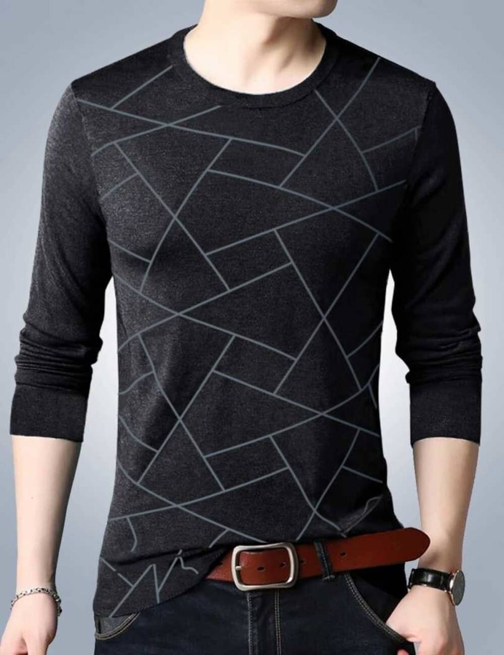     			Try This Pack of 1 Cotton Blend Regular Fit Men's T-Shirt ( Black )