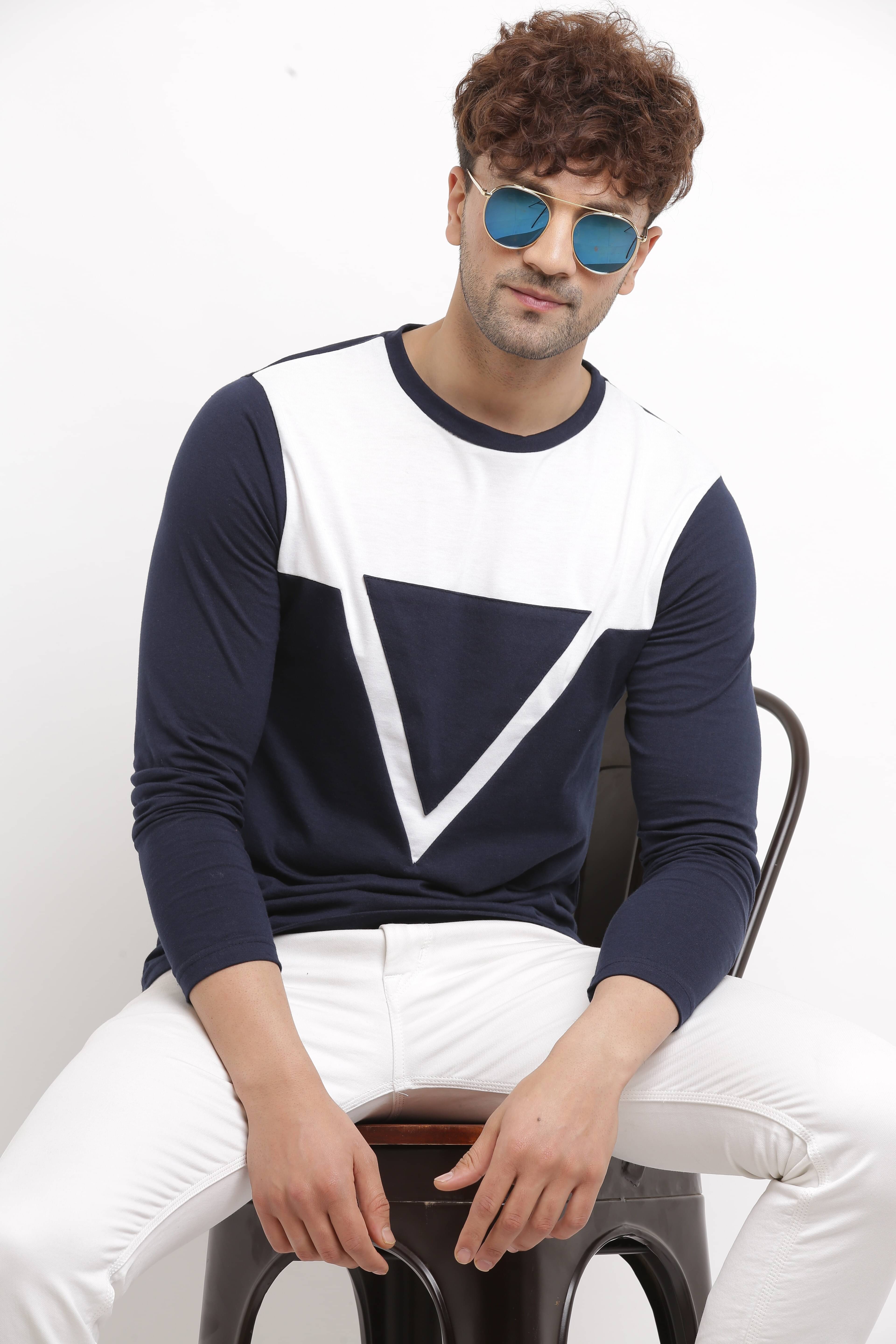     			Try This Pack of 1 Cotton Blend Regular Fit Men's T-Shirt ( Blue )