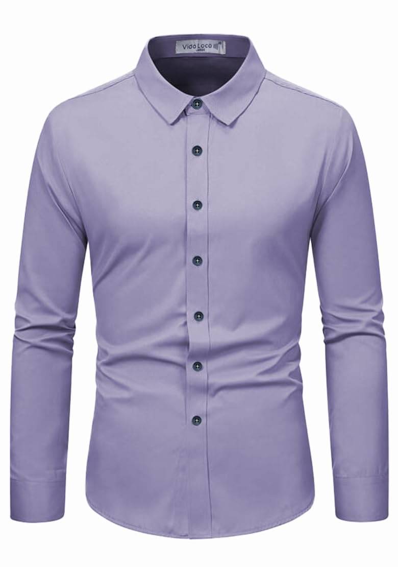 UNI VIBE Cotton Blend Slim Fit Solids Full Sleeves Men's Casual Shirt - Grey ( Pack of 1 )     			UNI VIBE Cotton Blend Slim Fit Solids Full Sleeves Men's Casual Shirt - Grey ( Pack of 1 )