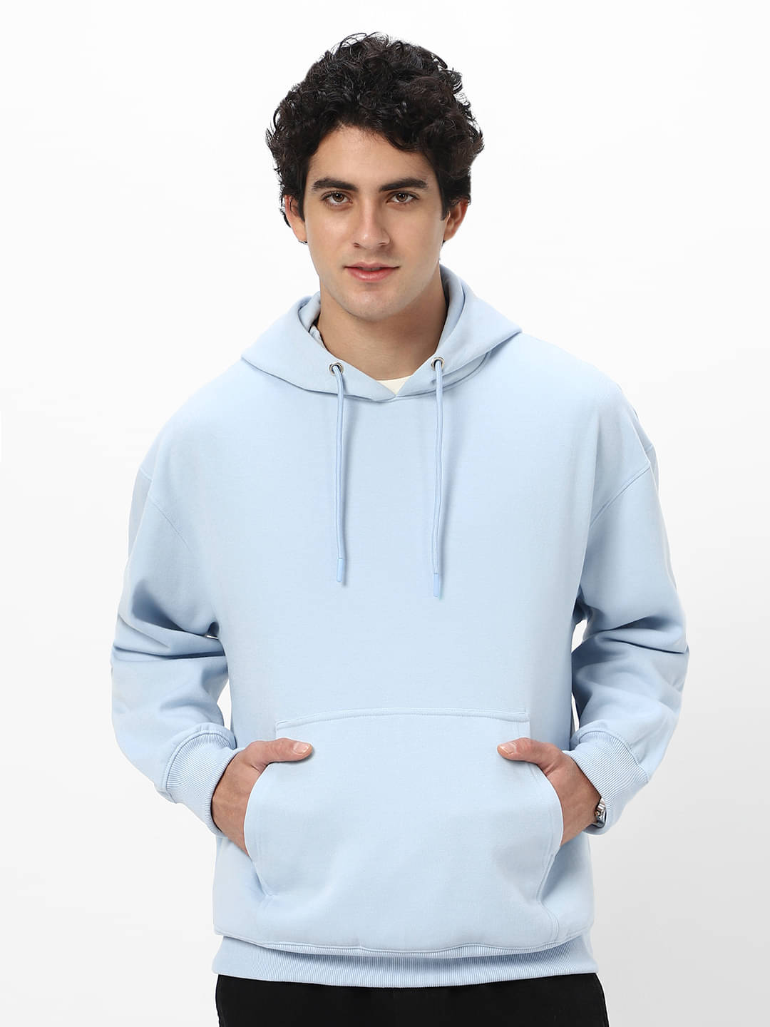     			Urbano Fashion Cotton Blend High Neck Men's Sweatshirt - Blue ( Pack of 1 )