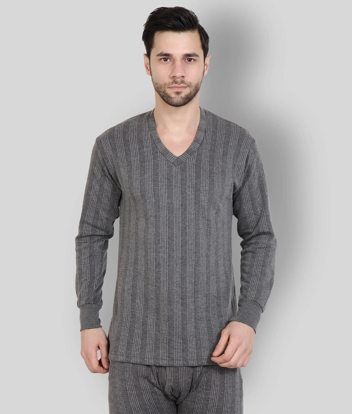 Zeffit Pack of 1 Cotton Thermal Tops For Men's ( Blue )