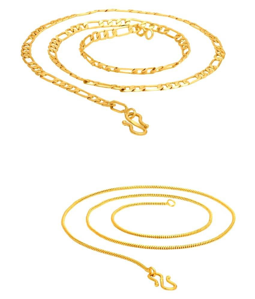     			shankhraj mall Gold Plated Chains Combo ( Set of 1 )