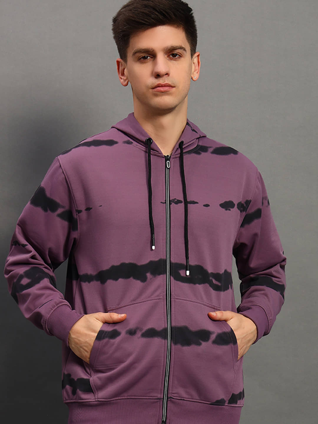 stelvin Cotton Blend Hooded Men's Sweatshirt - Purple ( Pack of 1 )