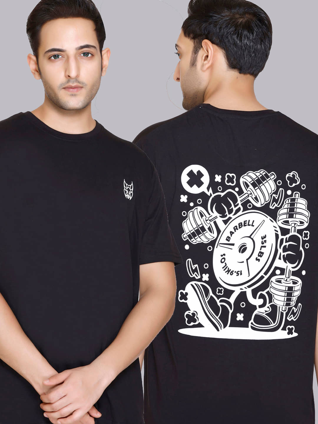 stelvin Pack of 1 Cotton Blend Regular Fit Men's T-Shirt ( Black )