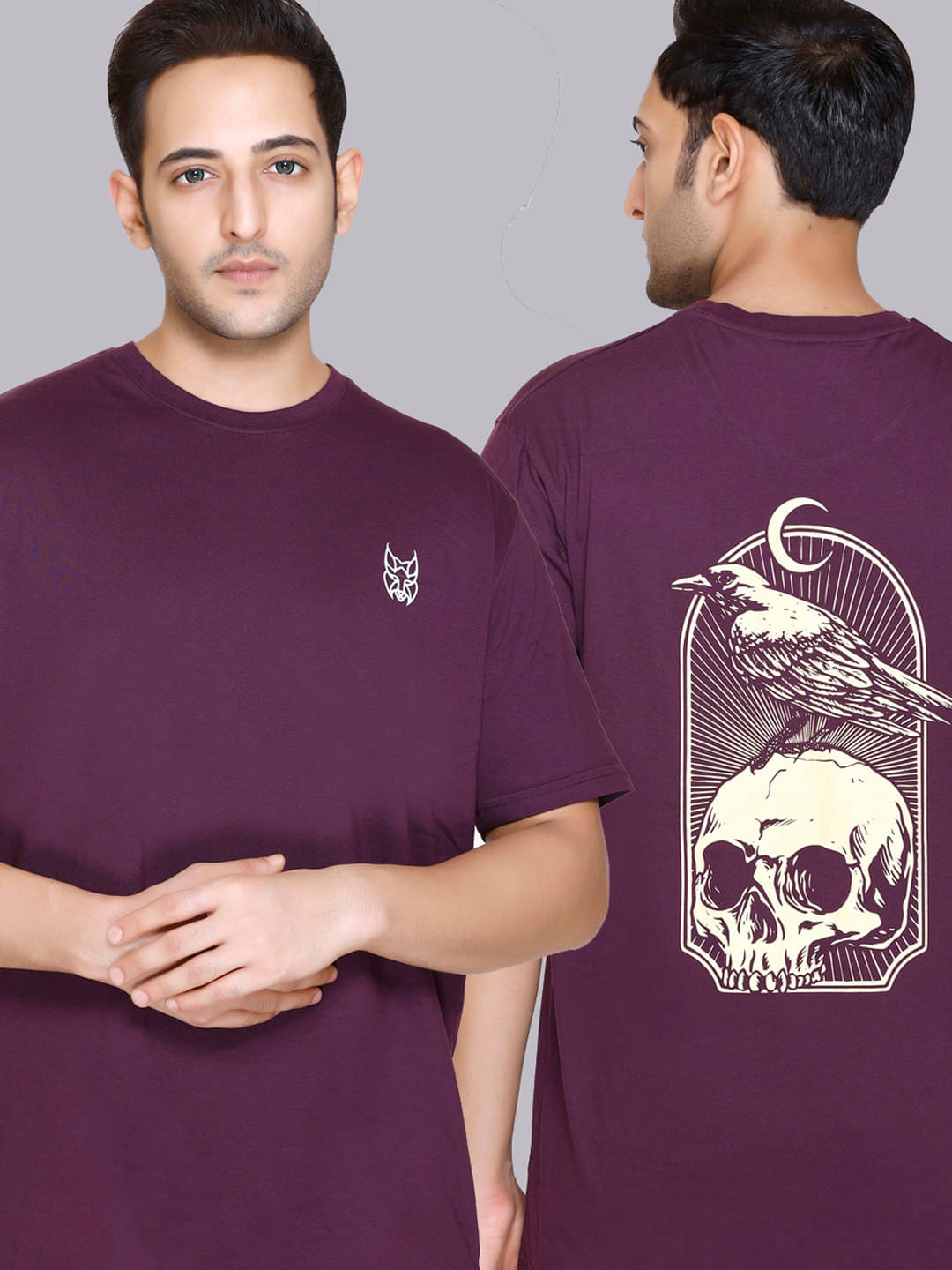     			stelvin Pack of 1 Cotton Blend Regular Fit Men's T-Shirt ( Purple )