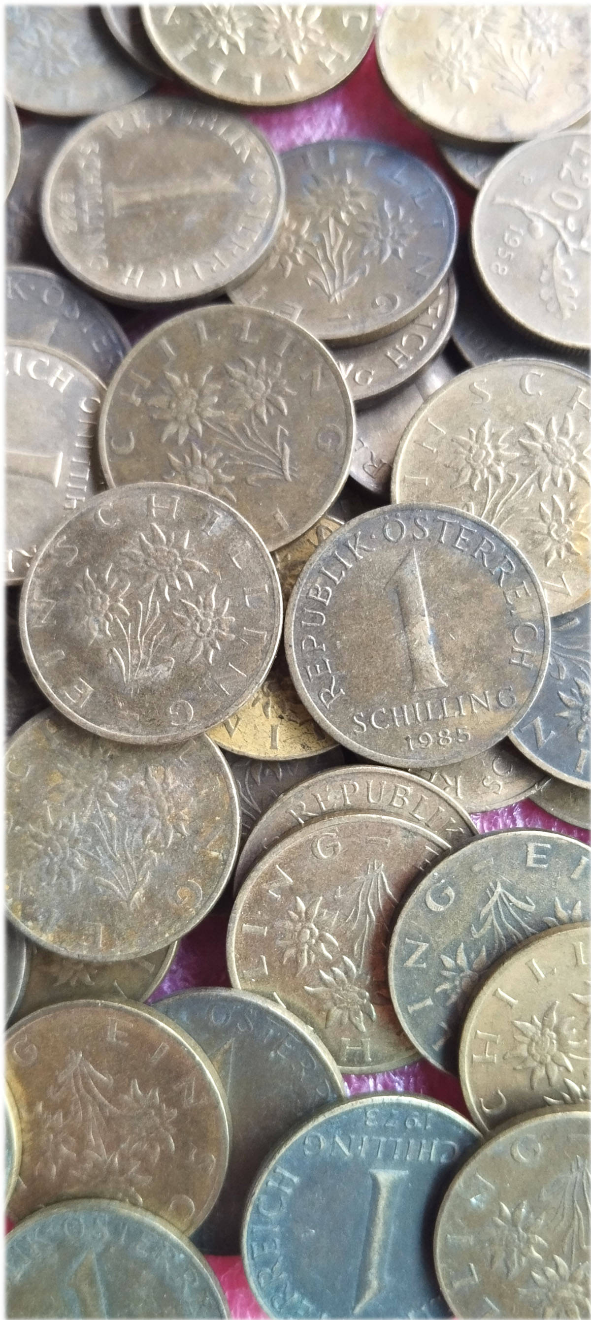     			( 10 coins Lot ) AUSTRIA  - 1 Schilling 1959-2001 Aluminium bronze • 4.2 g • ⌀ 22.5 mm