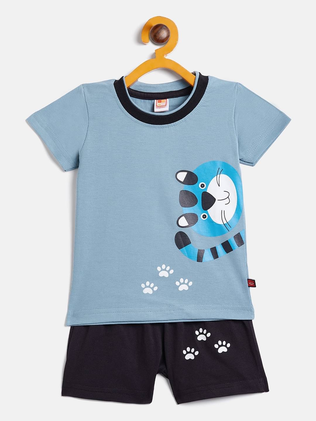     			Camey Pack of 1 Boys Cotton T-Shirt & Shorts Set ( Green )