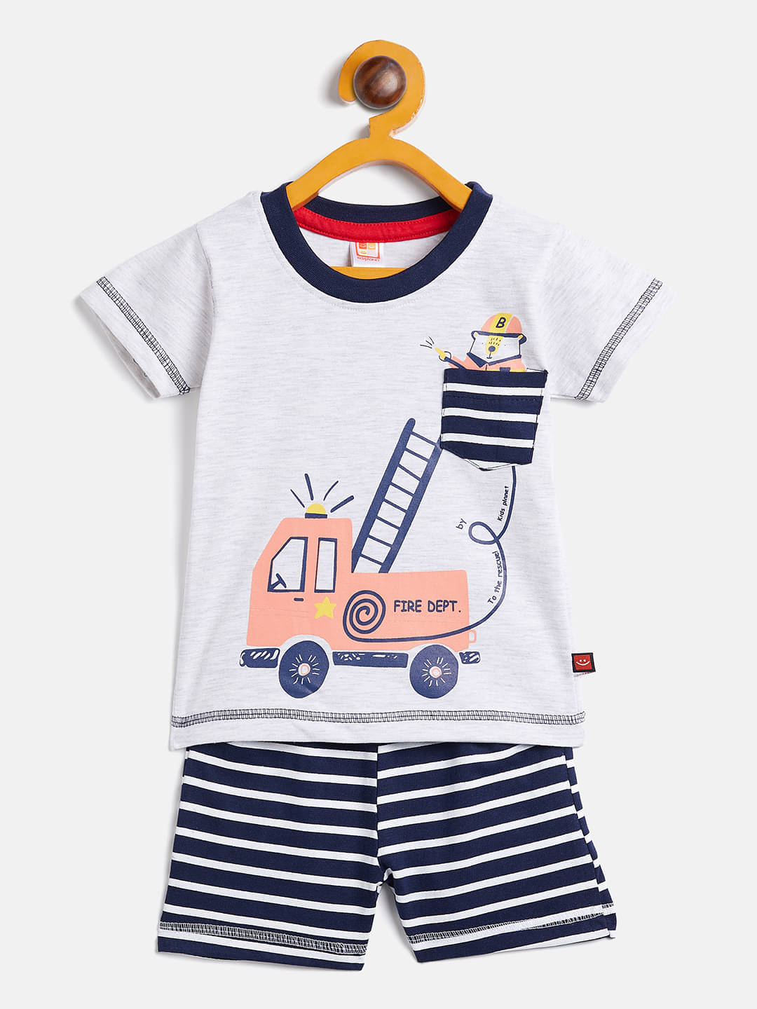     			Camey Pack of 1 Boys Cotton T-Shirt & Shorts Set ( Blue )