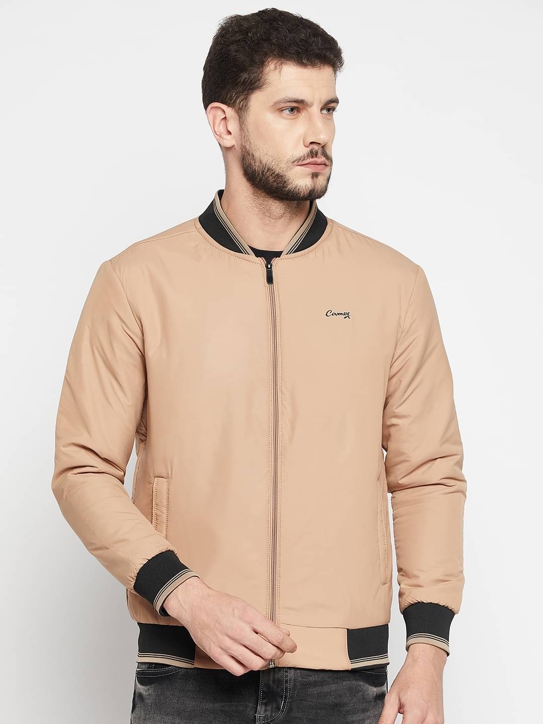 Camey Polyester Men's Casual Jacket - Beige ( Pack of 1 ) Camey Polyester Men's Casual Jacket - Beige ( Pack of 1 )