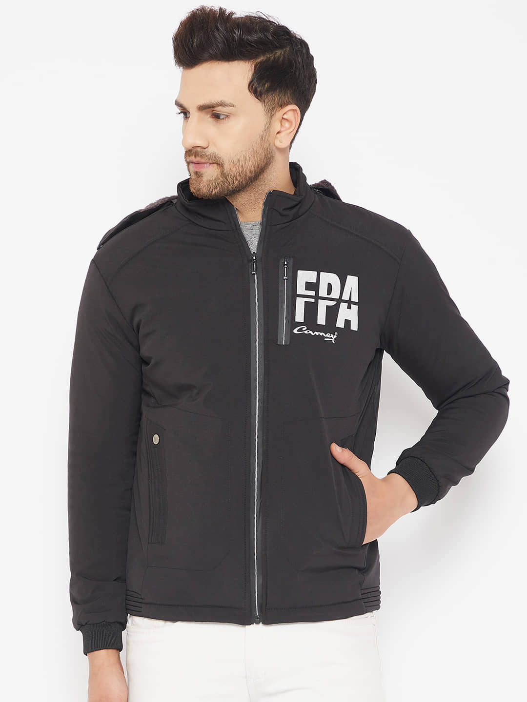 Camey Polyester Men's Casual Jacket - Black ( Pack of 1 ) - Jackets & Coats | Buy online on ZillyBuy