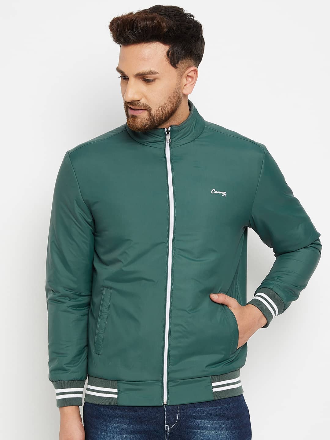Camey Polyester Men's Casual Jacket - Light Blue ( Pack of 1 ) - Jackets & Coats | Buy online on ZillyBuy