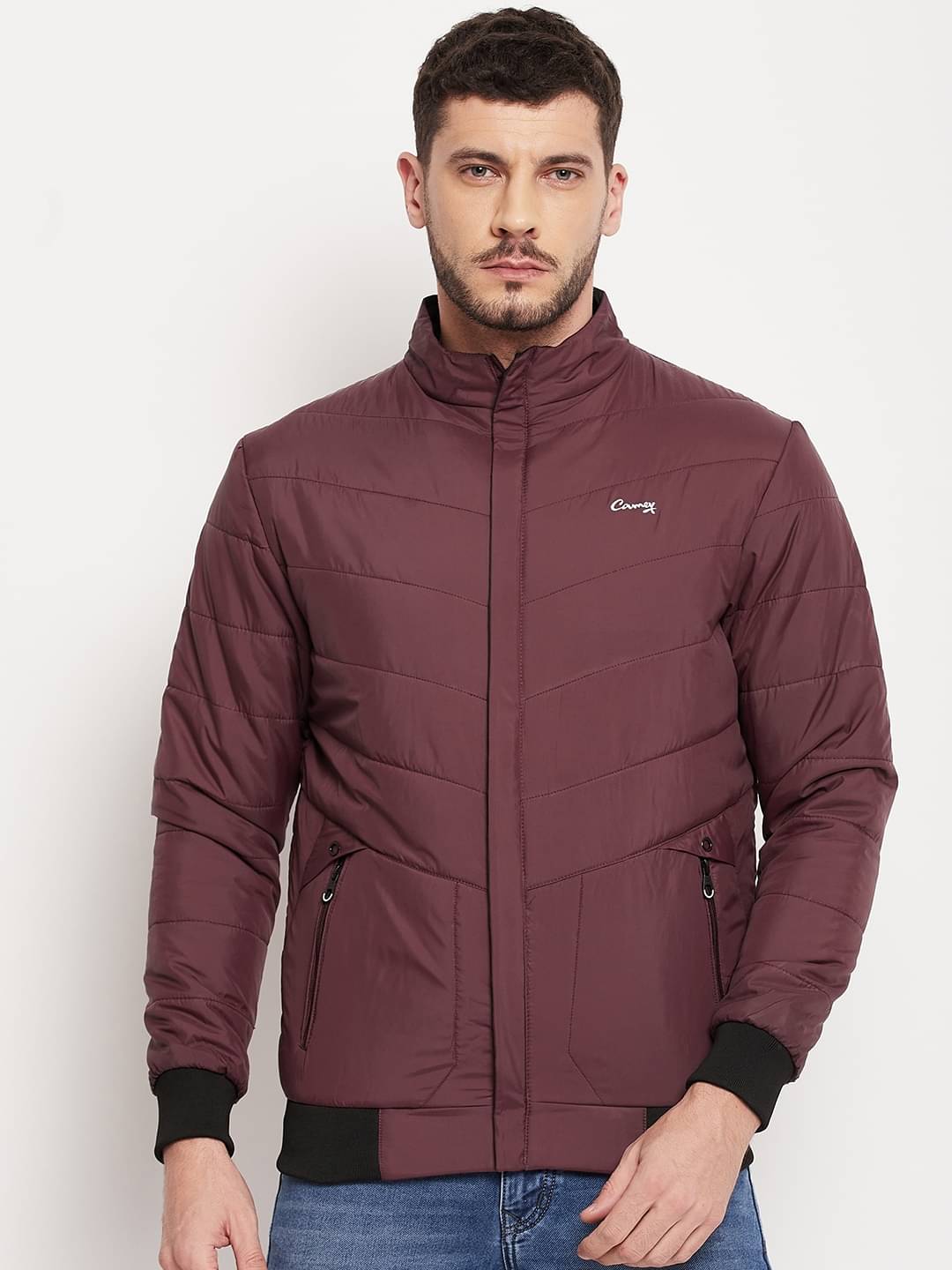     			Camey Polyester Men's Puffer Jacket - Wine ( Pack of 1 )