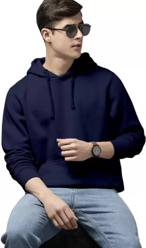     			Comio Cotton Blend Hooded Men's Sweatshirt - Blue ( Pack of 1 )