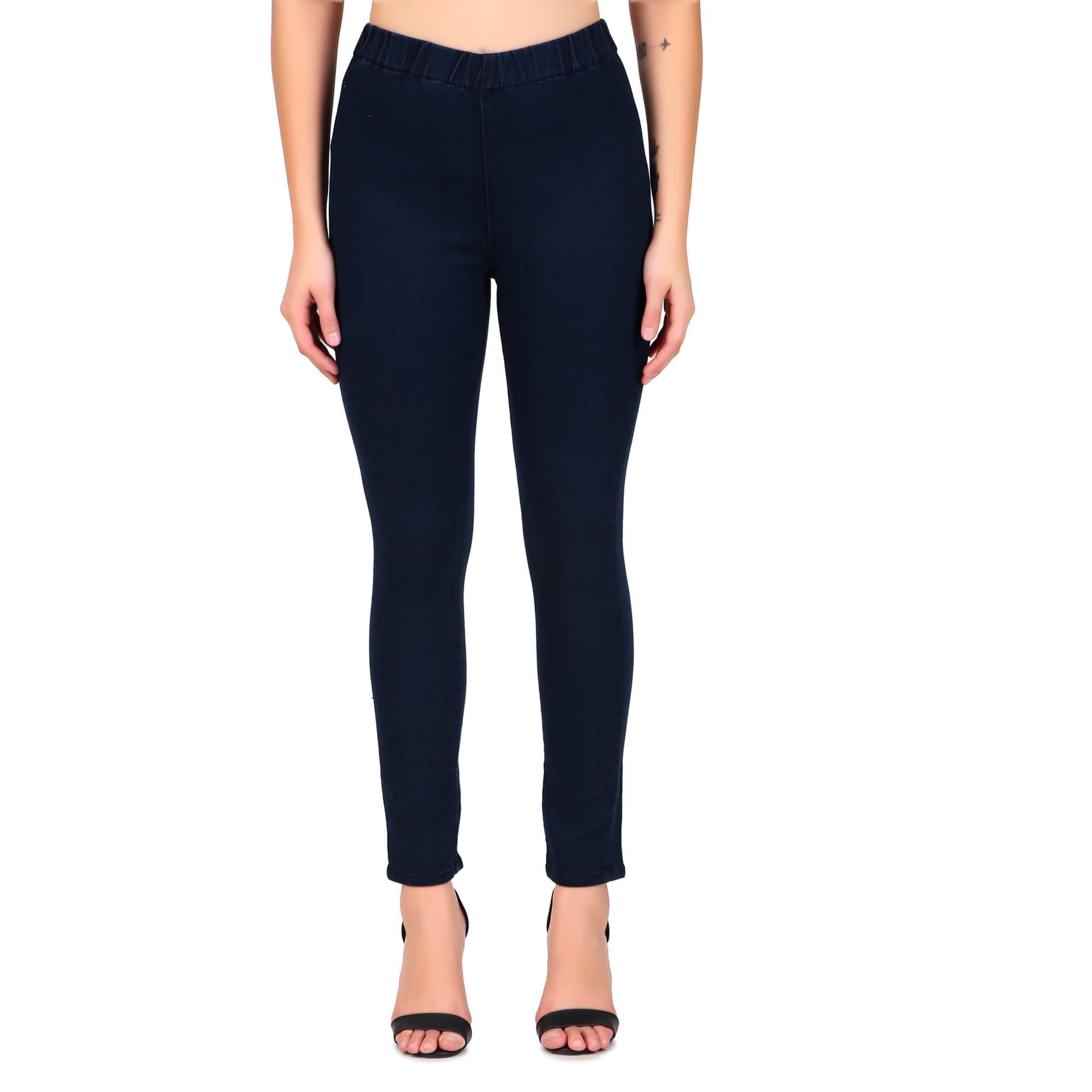     			EVYAVAN ENTERPRISE - Denim Regular Fit Navy Blue Women's Jeggings ( Pack of 1 )