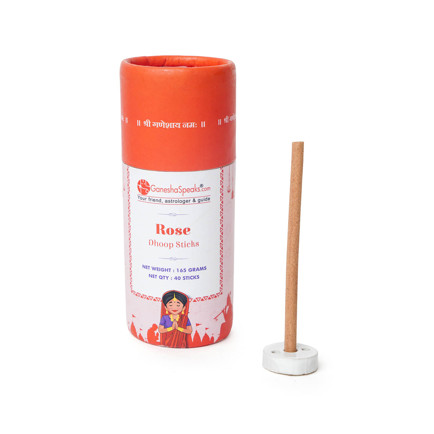     			GaneshaSpeaks.com. Incense Dhoop Sticks Rose 185 gm ( Pack of 1 )