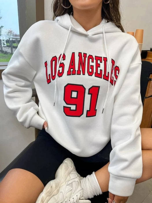     			HELL BOUND Cotton - Fleece Women's Hooded Sweatshirt ( White )