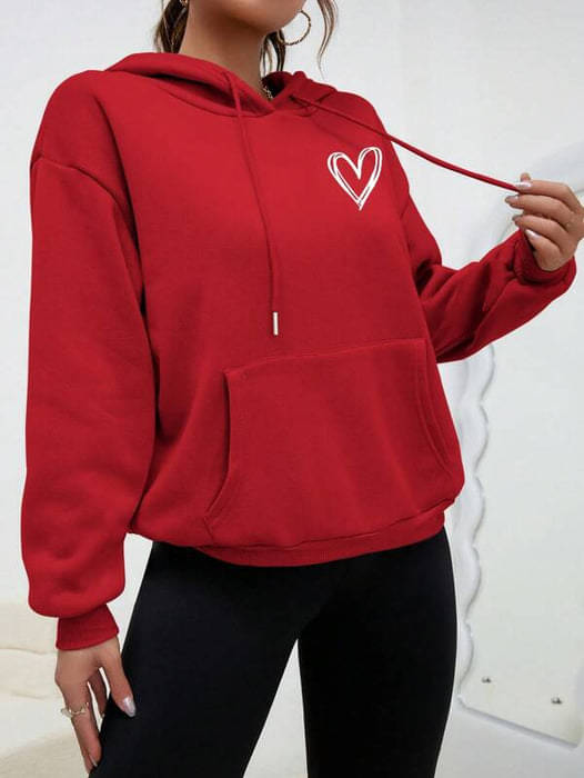 HELL BOUND Women Fleece Sweatshirt ( Red ) HELL BOUND Women Fleece Sweatshirt ( Red )