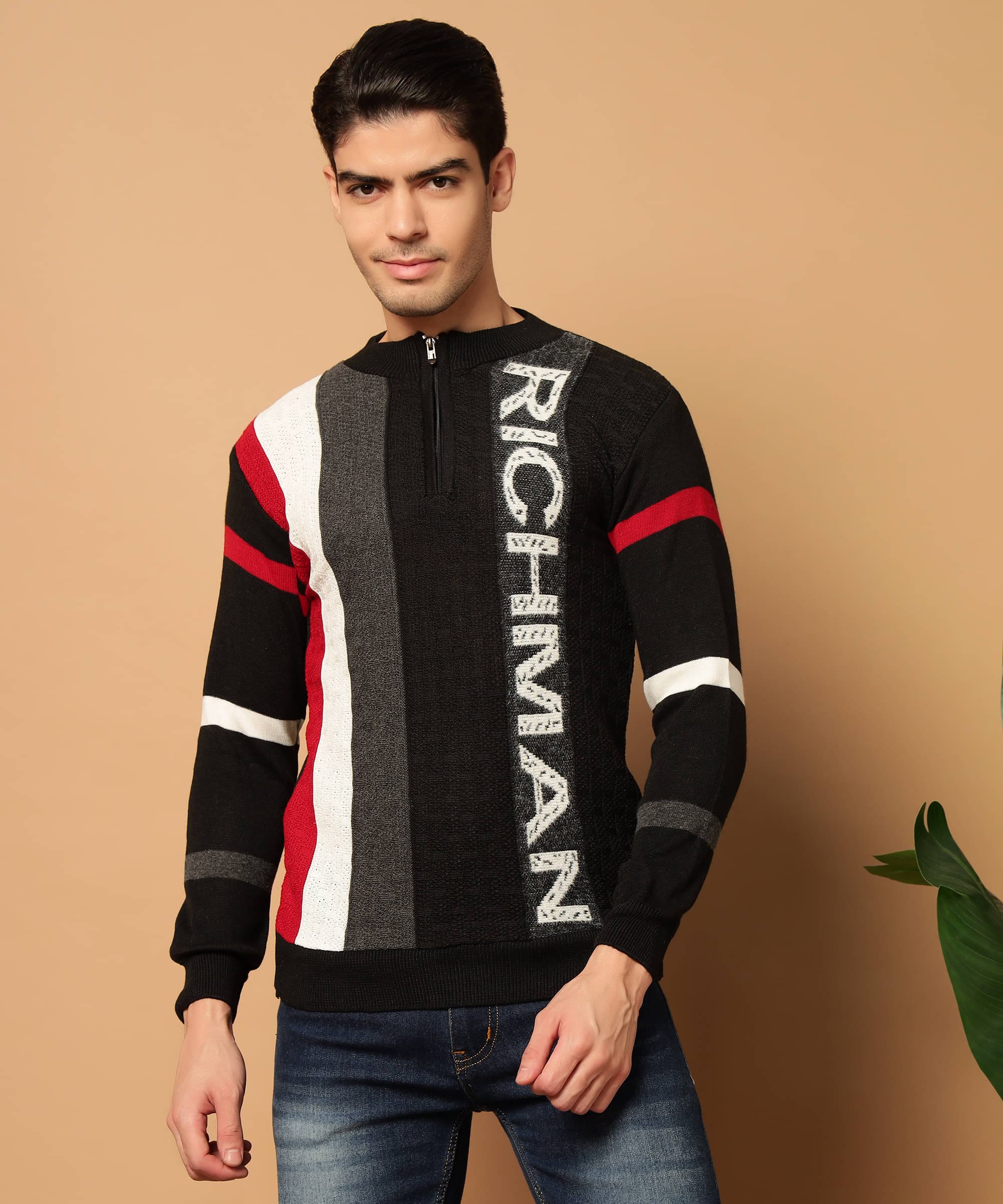 HELL BOUND Woollen Round Neck Men's Full Sleeves Pullover Sweater - Black ( Pack of 1 ) HELL BOUND Woollen Round Neck Men's Full Sleeves Pullover Sweater - Black ( Pack of 1 )