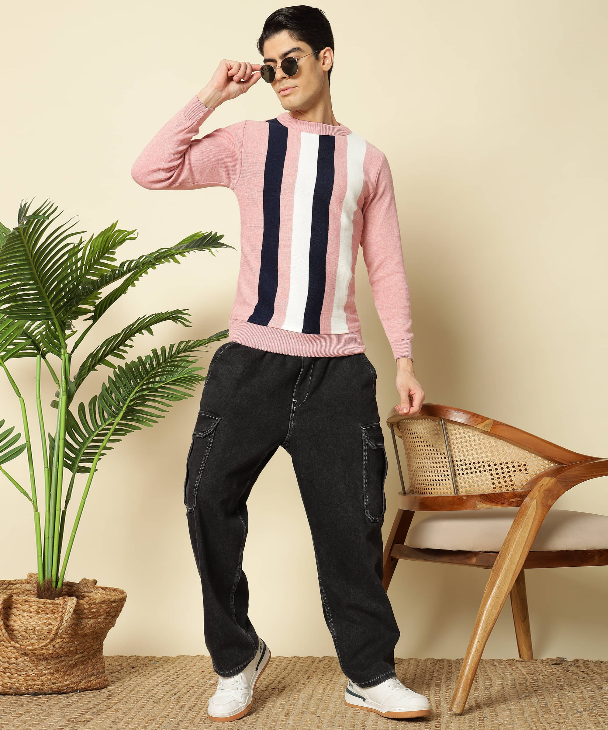 HELL BOUND Woollen Round Neck Men's Full Sleeves Pullover Sweater - Pink ( Pack of 1 ) HELL BOUND Woollen Round Neck Men's Full Sleeves Pullover Sweater - Pink ( Pack of 1 )