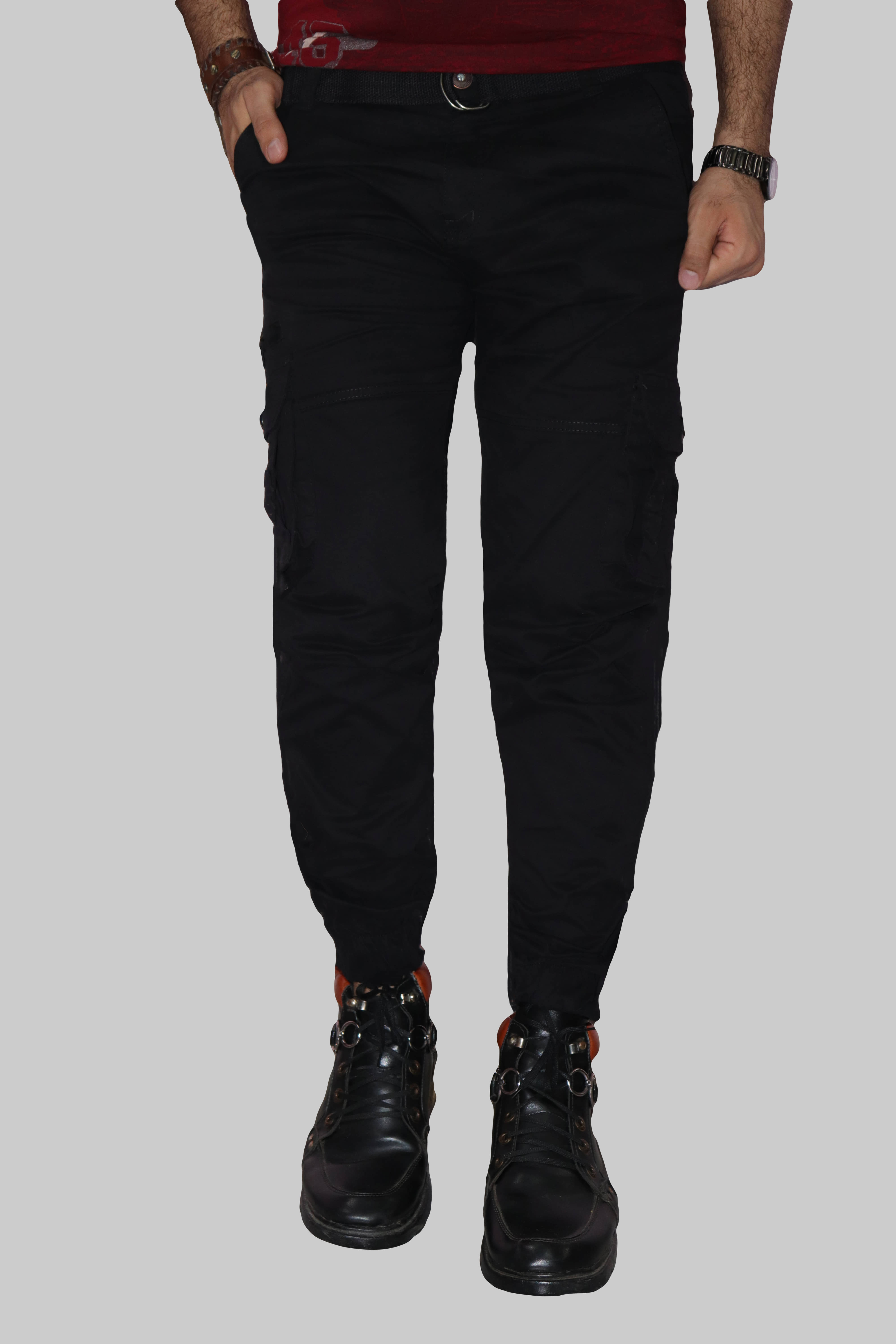 HYMEN LEGIONS Regular Flat Men's Cargos - Black ( Pack of 1 ) - Trousers | Buy online on ZillyBuy