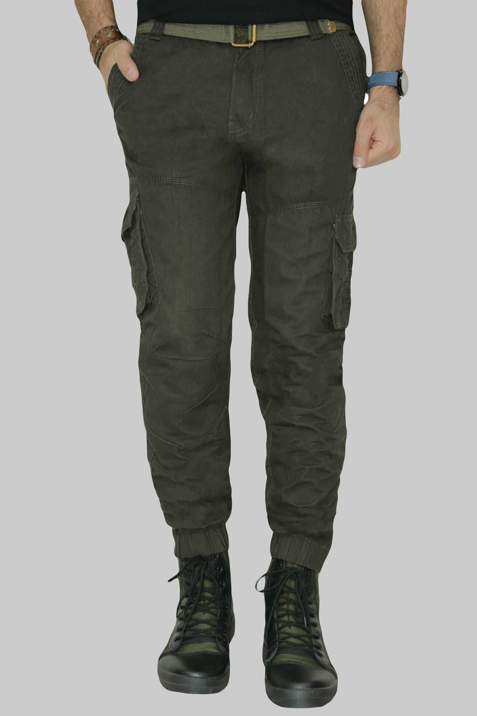     			HYMEN LEGIONS Regular Flat Men's Cargos - Dark Green ( Pack of 1 )