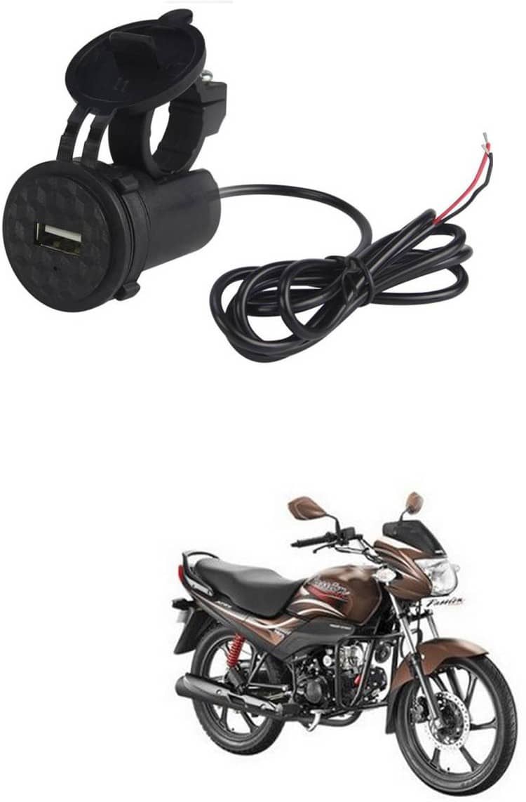 Hero Passion Black USB  Bike Charger