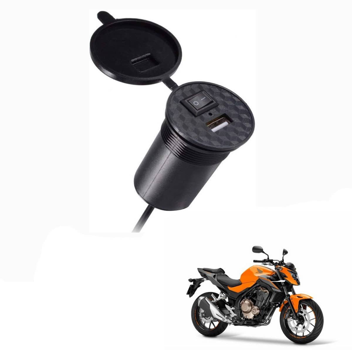 Honda All Bike Model Black USB  Bike Charger