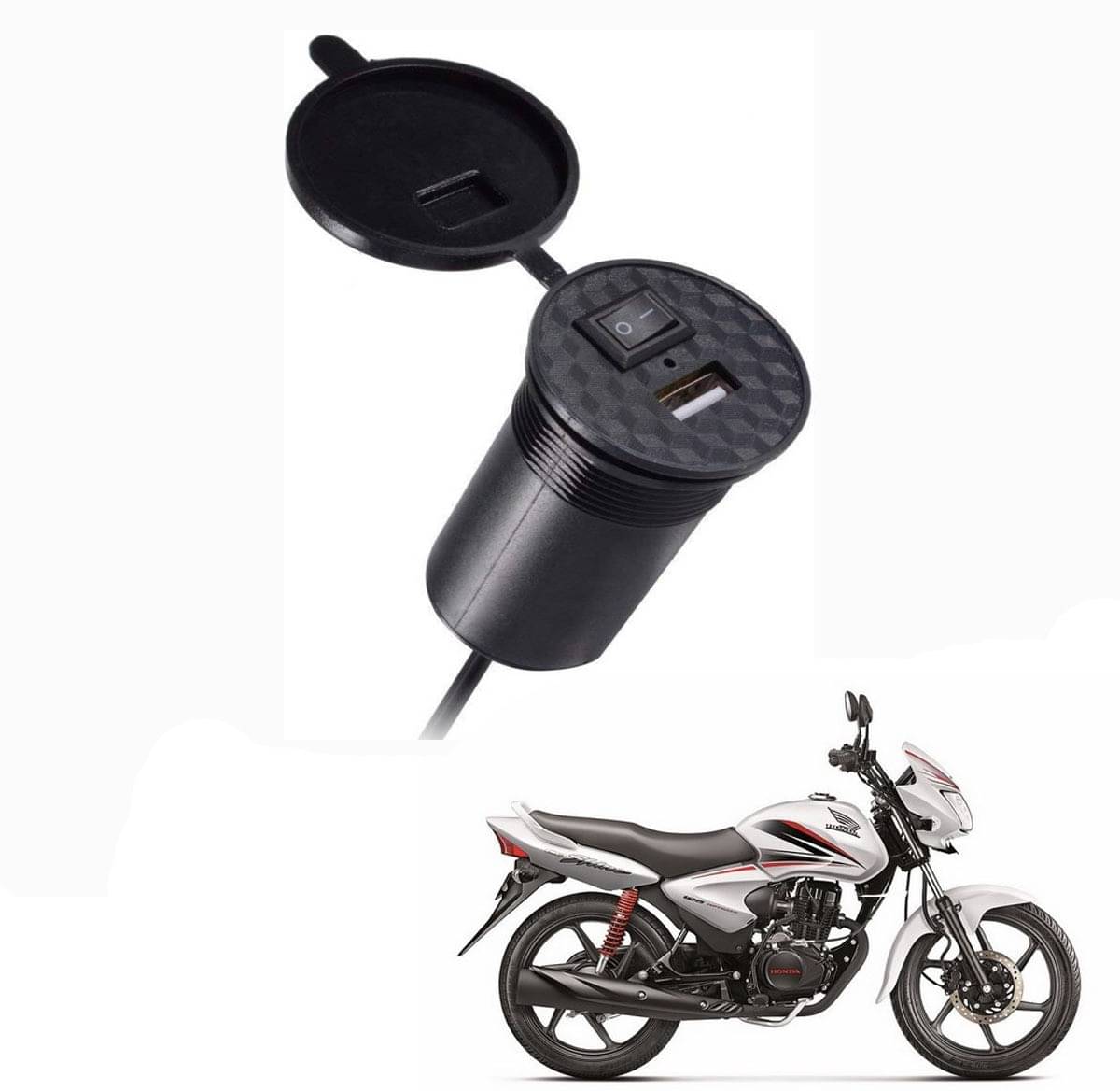     			Honda All Bike Model Black USB  Bike Charger