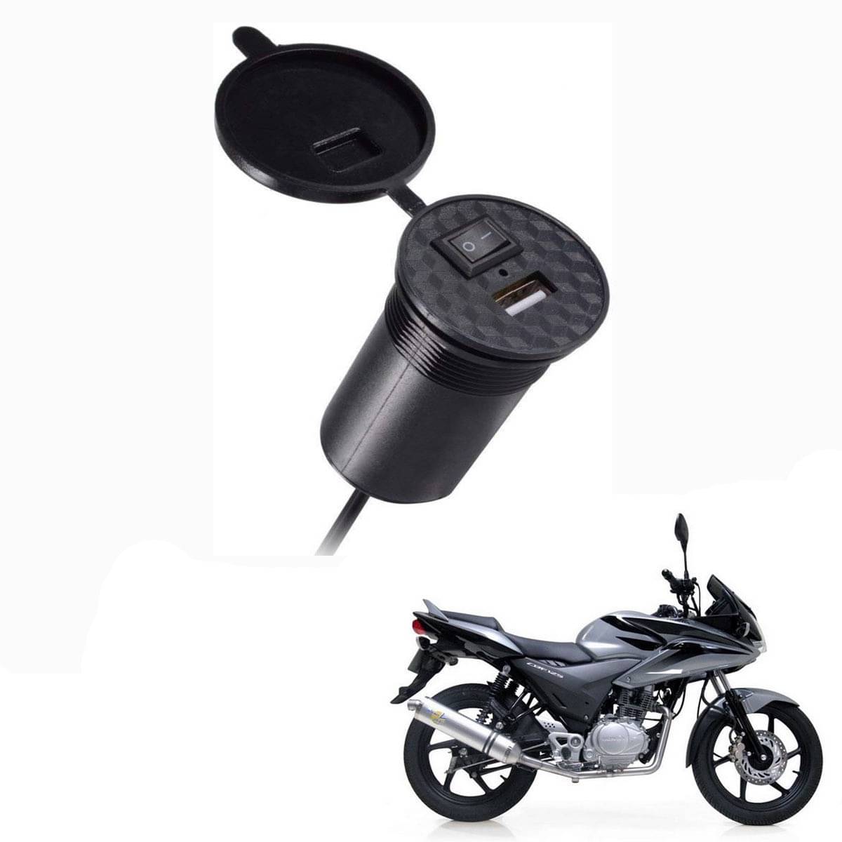     			Honda All Bike Model Black USB  Bike Charger