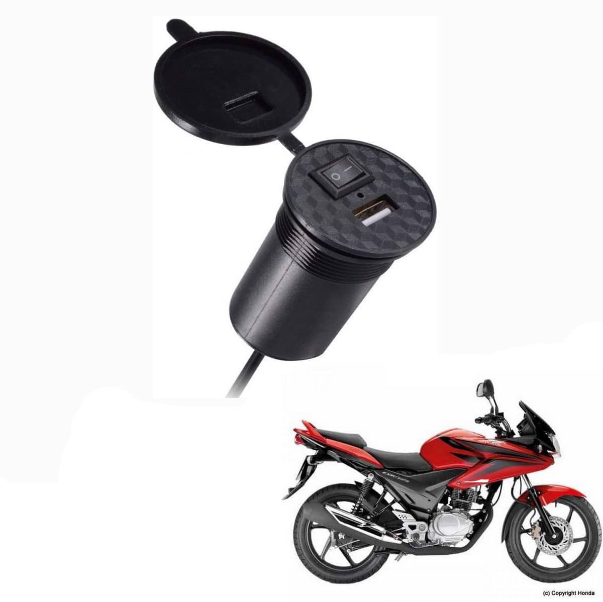 Honda CBF Stunner Black USB  Bike Charger
