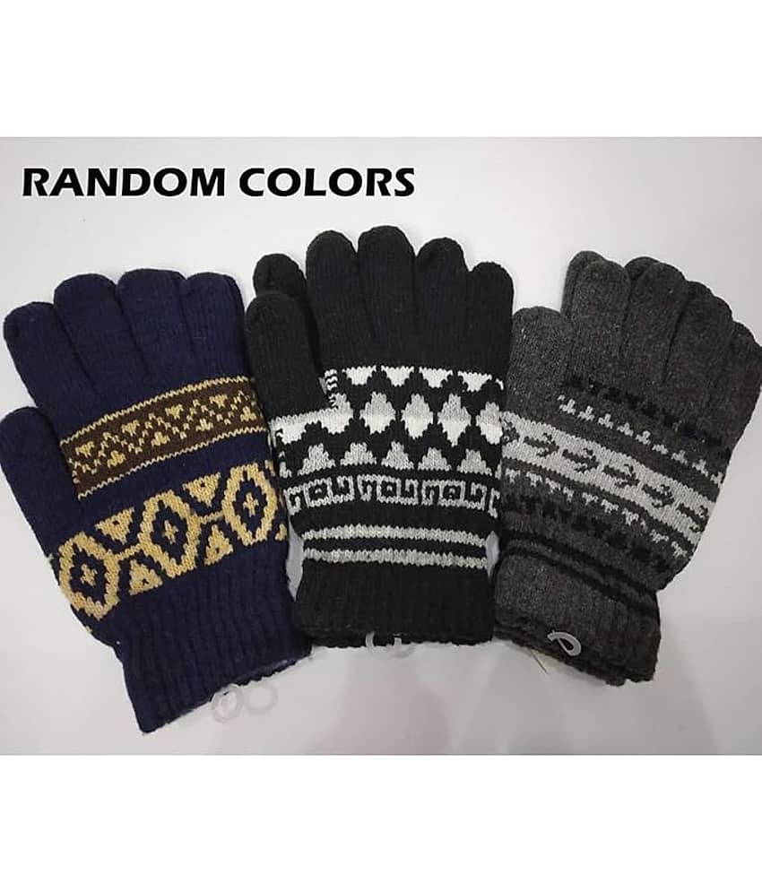 Infispace Black Woollen Men's Woollen Gloves ( Pack of 1 ) - Jewellery Sets | Buy online on ZillyBuy