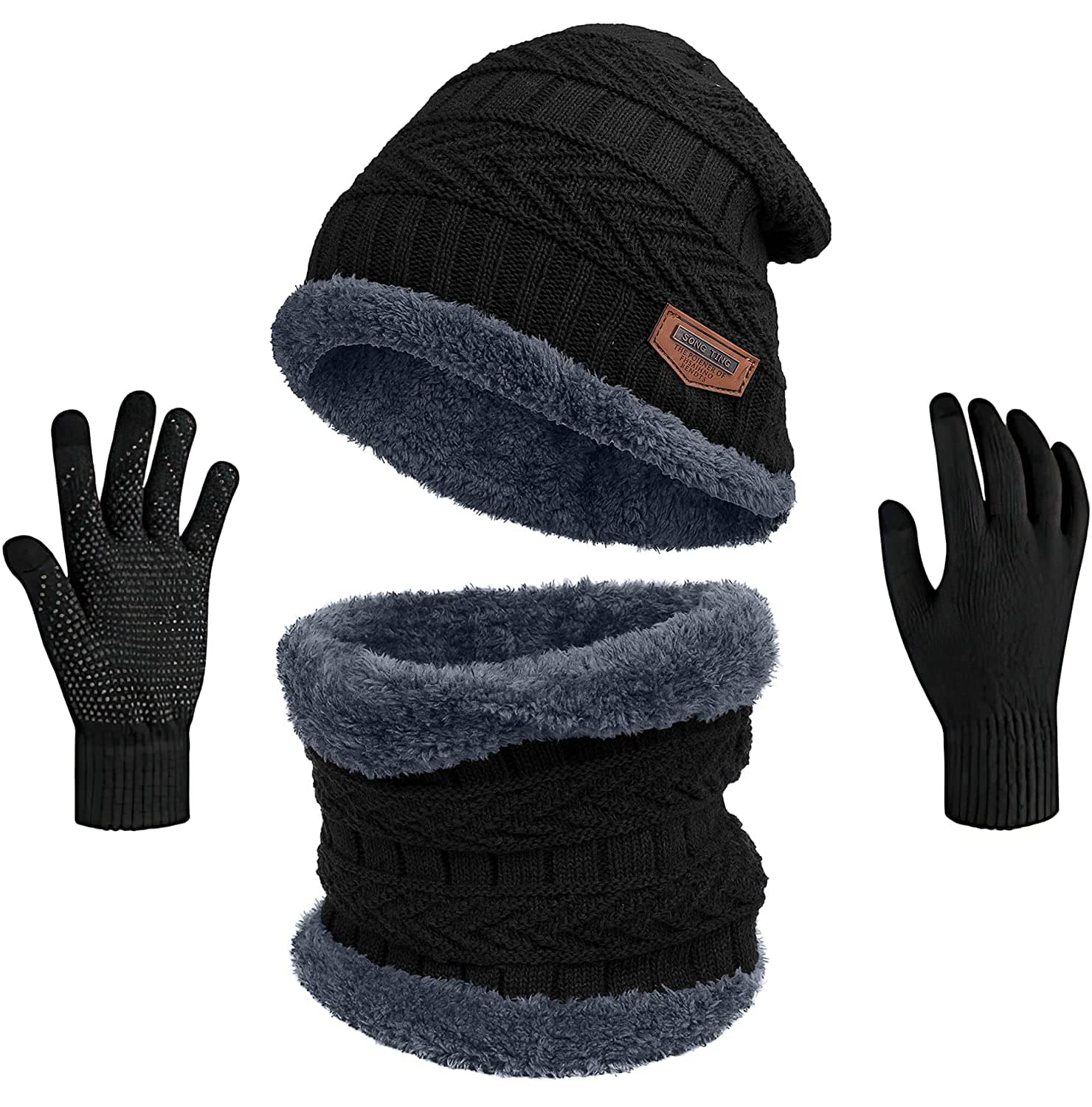 Infispace Pack of 2 Woollen Men's Cap ( Black ) Infispace Pack of 2 Woollen Men's Cap ( Black )