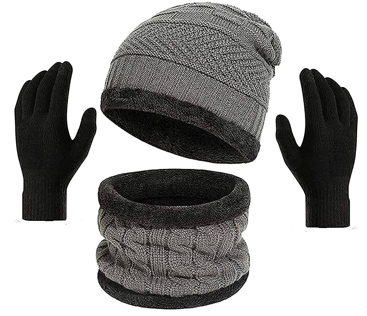     			Infispace Pack of 2 Woollen Men's Cap ( Grey )