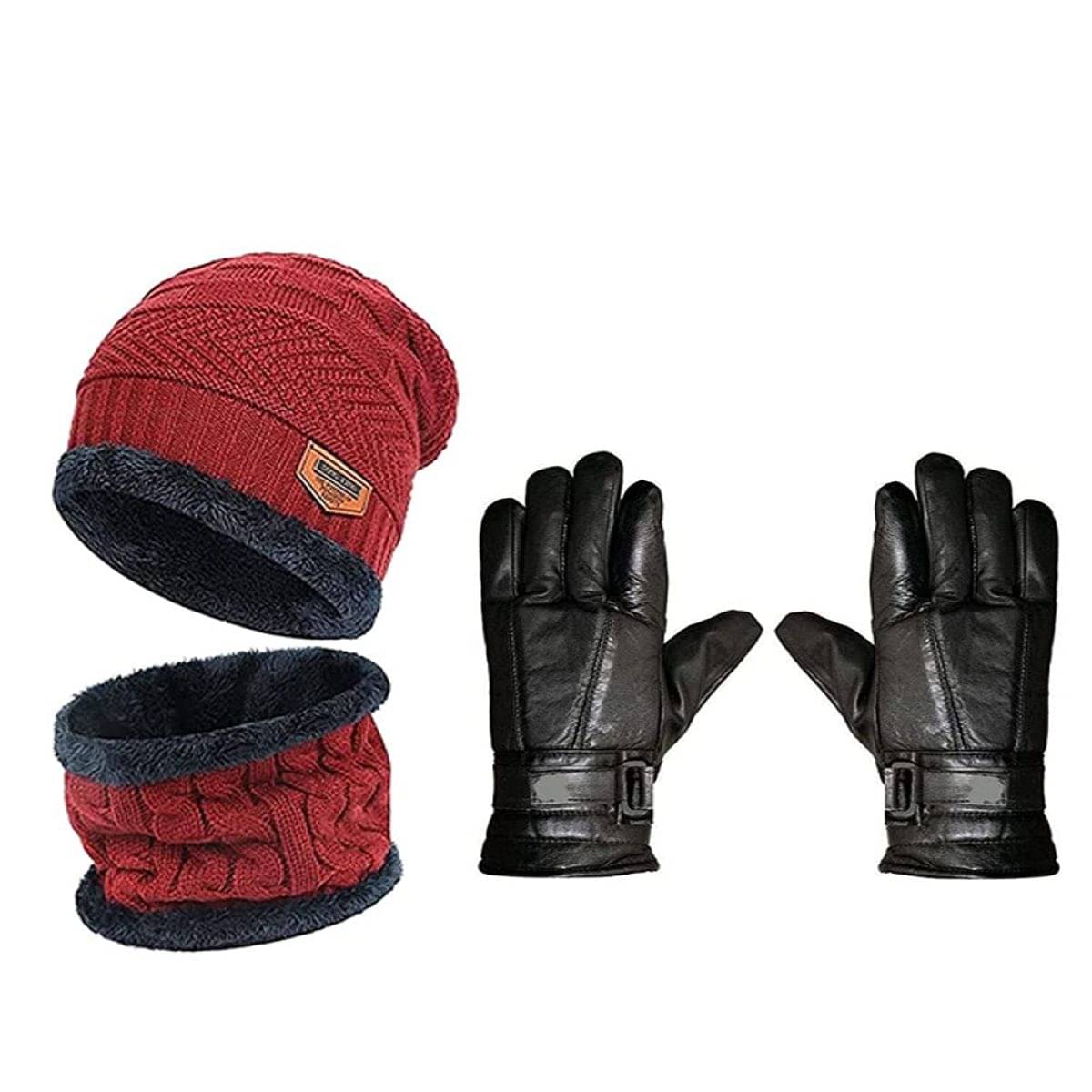 Infispace Pack of 2 Woollen Men's Cap ( Red ) Infispace Pack of 2 Woollen Men's Cap ( Red )