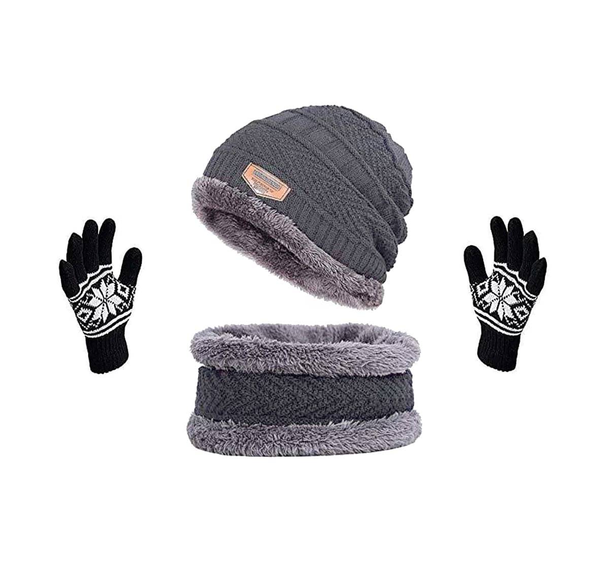     			Infispace Pack of 2 Woollen Men's Cap ( Grey )