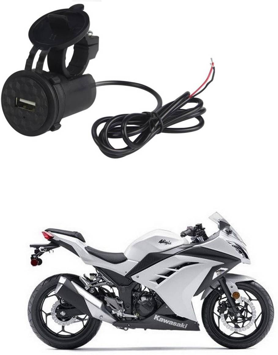     			KawasakiNinja 300 Black USB  Bike Charger